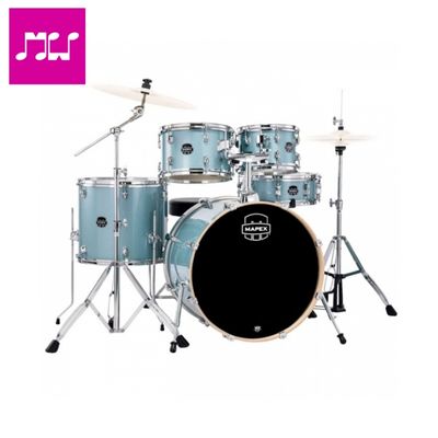 MAPEX VENUS 5-PCS ACOUSTIC DRUM KIT VE5294FTVJ WITH HARDWARE & THRONE - AQUA BLUE SPARKLE