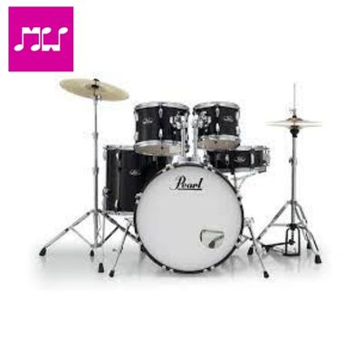 Pearl,  Roadshow, W/Stands & Cymbals -Jet Black