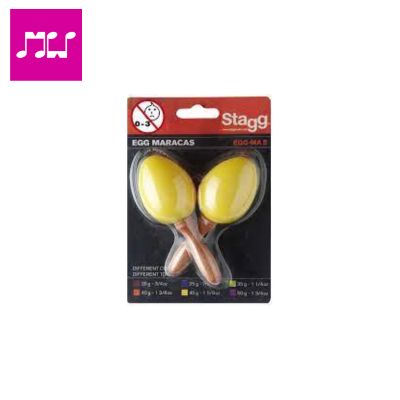STAGG EGG MARACAS PLASTIC YELLOW